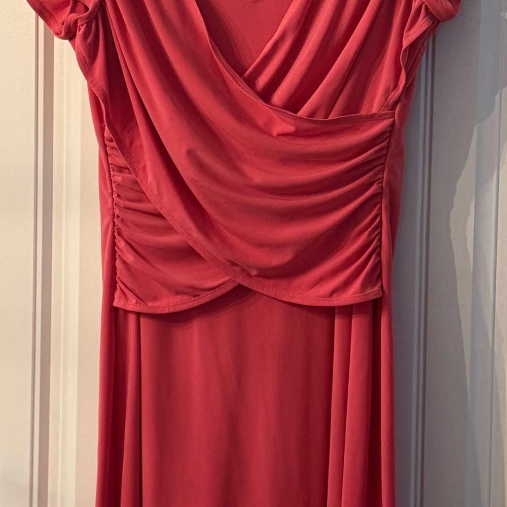 Chic Coral Dress with built in shapewear.